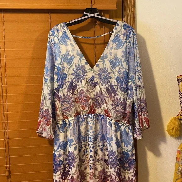 City Chic Cassie Faux Wrap Dress - Picture 3 of 9